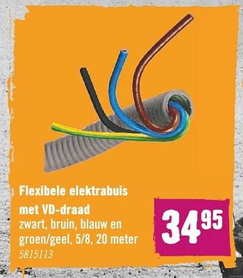 Aanbiedingen Flexibele elektrabuis met vd-draad - Huismerk Hornbach - Geldig van 26/09/2016 tot 09/10/2016 bij Hornbach