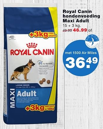 Aanbiedingen Royal canin hondenvoeding maxi adult - Royal Canin - Geldig van 26/09/2016 tot 09/10/2016 bij Praxis