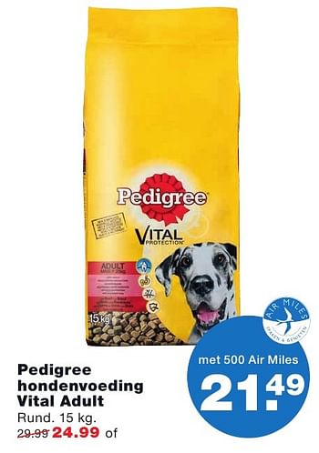 Aanbiedingen Pedigree hondenvoeding vital adult - Pedigree - Geldig van 26/09/2016 tot 09/10/2016 bij Praxis