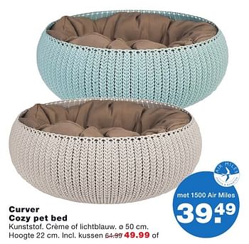 Aanbiedingen Curver cozy pet bed - Curver - Geldig van 26/09/2016 tot 09/10/2016 bij Praxis