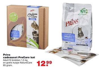 Aanbiedingen Prins cadeauset procare kat - Prins - Geldig van 26/09/2016 tot 09/10/2016 bij Praxis