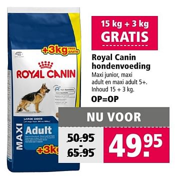 Aanbiedingen Royal canin hondenvoeding - Royal Canin - Geldig van 26/09/2016 tot 09/10/2016 bij Welkoop