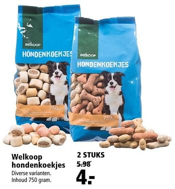 Aanbiedingen Welkoop hondenkoekjes - Huismerk - Welkoop - Geldig van 26/09/2016 tot 09/10/2016 bij Welkoop