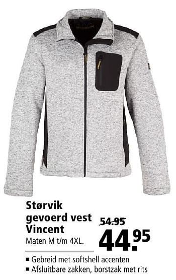 Aanbiedingen Størvik gevoerd vest vincent - StÃ¸rvik - Geldig van 26/09/2016 tot 09/10/2016 bij Welkoop