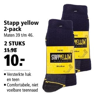 Aanbiedingen Stapp yellow 2-pack - Stapp - Geldig van 26/09/2016 tot 09/10/2016 bij Welkoop