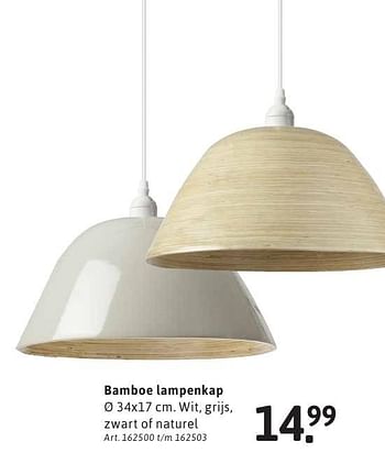 Aanbiedingen Bamboe lampenkap - Huismerk - Xenos - Geldig van 26/09/2016 tot 09/10/2016 bij Xenos