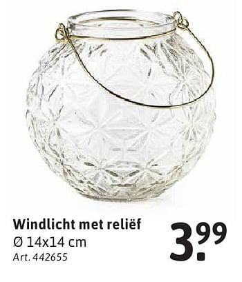 Aanbiedingen Windlicht met reliëf - Huismerk - Xenos - Geldig van 26/09/2016 tot 09/10/2016 bij Xenos