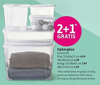 Aanbiedingen Opbergbox kunststof - Huismerk - Xenos - Geldig van 26/09/2016 tot 09/10/2016 bij Xenos