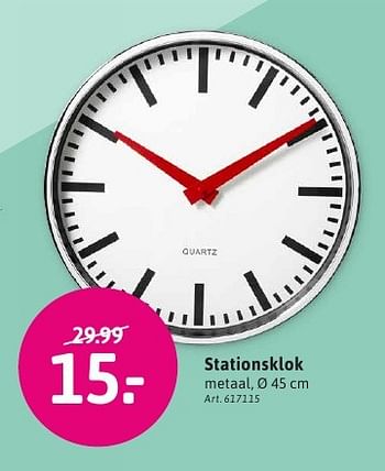 Aanbiedingen Stationsklok - Huismerk - Xenos - Geldig van 26/09/2016 tot 09/10/2016 bij Xenos