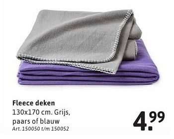 Aanbiedingen Fleece deken - Huismerk - Xenos - Geldig van 26/09/2016 tot 09/10/2016 bij Xenos