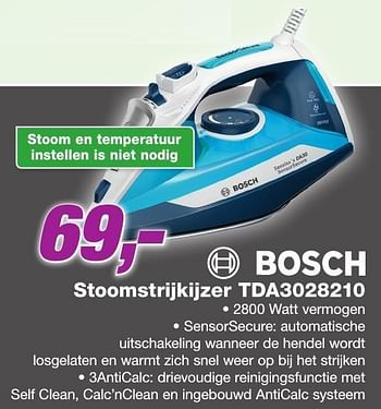 Aanbiedingen Bosch stoomstrijkijzer tda3028210 - Bosch - Geldig van 26/09/2016 tot 09/10/2016 bij ElectronicPartner
