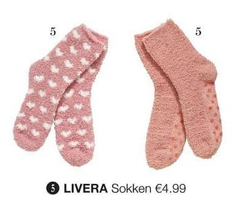 Aanbiedingen Livera sokken - Huismerk - Livera - Geldig van 26/09/2016 tot 09/10/2016 bij Livera