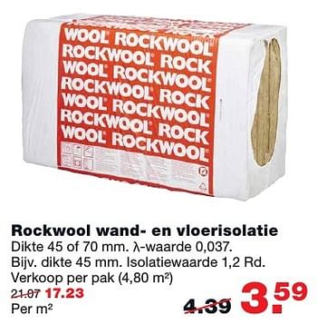 Aanbiedingen Rockwool wand- en vloerisolatie - Rockwool - Geldig van 03/10/2016 tot 09/10/2016 bij Praxis