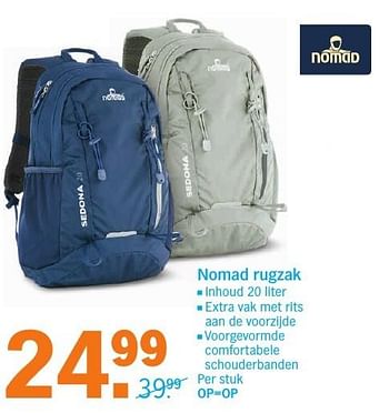 Aanbiedingen Nomad rugzak - Nomad - Geldig van 03/10/2016 tot 09/10/2016 bij Albert Heijn