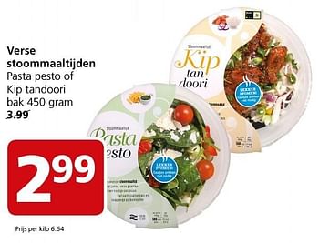 Aanbiedingen Verse stoommaaltijden pasta pesto of kip tandoori - Huismerk - Jan Linders - Geldig van 03/10/2016 tot 09/10/2016 bij Jan Linders