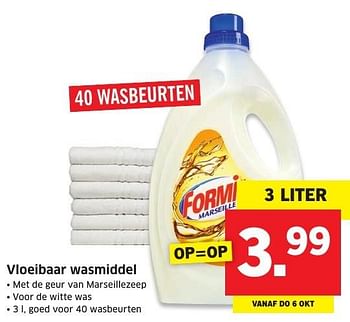 Aanbiedingen Vloeibaar wasmiddel - Formil - Geldig van 03/10/2016 tot 09/10/2016 bij Lidl