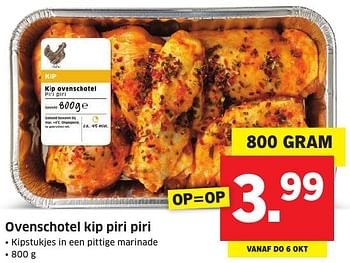 Aanbiedingen Ovenschotel kip piri piri - Huismerk - Lidl - Geldig van 03/10/2016 tot 09/10/2016 bij Lidl