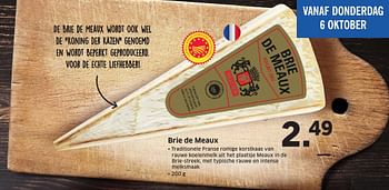 Aanbiedingen Brie de meaux - Brie de Meaux - Geldig van 03/10/2016 tot 09/10/2016 bij Lidl