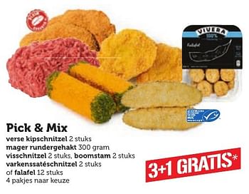 Aanbiedingen 3+1 gratis pick + mix verse kipschnitzel mager rundergehakt - Huismerk - Coop - Geldig van 03/10/2016 tot 09/10/2016 bij Coop