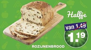 Aanbiedingen Rozijnenbrood - Huismerk - Aldi - Geldig van 05/10/2016 tot 11/10/2016 bij Aldi