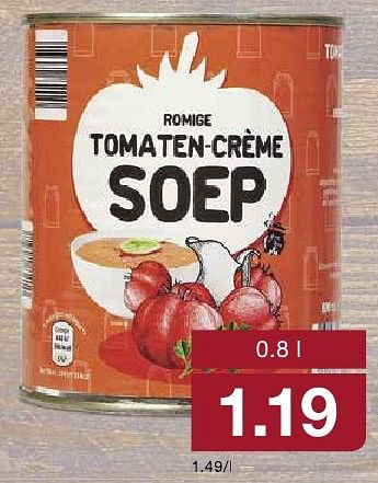 Aanbiedingen Romige tomaten-crème soep - Huismerk - Aldi - Geldig van 05/10/2016 tot 11/10/2016 bij Aldi