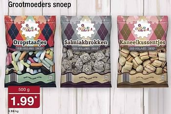 Aanbiedingen Grootmoeders snoep - Snoep Fabriek - Geldig van 05/10/2016 tot 11/10/2016 bij Aldi