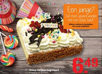 Aanbiedingen Coop verjaardagstaart - Huismerk - Coop - Geldig van 03/10/2016 tot 09/10/2016 bij Coop