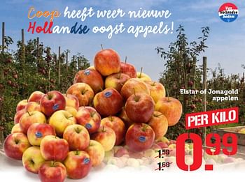 Aanbiedingen Elstar of jonagold appelen - Huismerk - Coop - Geldig van 03/10/2016 tot 09/10/2016 bij Coop