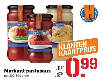 Aanbiedingen Markant pastasaus - Markant - Geldig van 03/10/2016 tot 09/10/2016 bij Coop