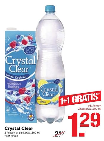 Aanbiedingen Crystal clear - Crystal Clear - Geldig van 03/10/2016 tot 09/10/2016 bij Coop