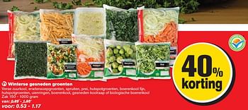 Aanbiedingen Winterse gesneden groenten - Huismerk - Hoogvliet - Geldig van 05/10/2016 tot 11/10/2016 bij Hoogvliet