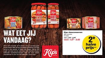 Aanbiedingen Kips vleesconserven - Kips - Geldig van 05/10/2016 tot 11/10/2016 bij Hoogvliet