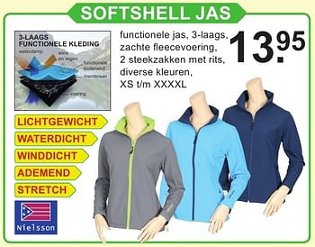 Aanbiedingen Softshell jas - Nielsson - Geldig van 10/10/2016 tot 30/10/2016 bij Van Cranenbroek