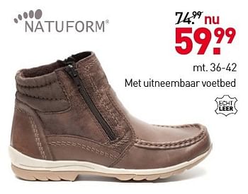 Aanbiedingen Schoenen met uitneembaar voetbed - Natuform - Geldig van 03/10/2016 tot 16/10/2016 bij Scapino