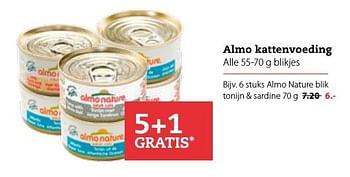 Aanbiedingen Almo nature blik tonijn + sardine - Almo Nature - Geldig van 03/10/2016 tot 16/10/2016 bij Boerenbond