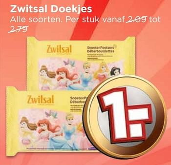 Aanbiedingen Zwitsal doekjes - Zwitsal - Geldig van 09/10/2016 tot 15/10/2016 bij Vomar