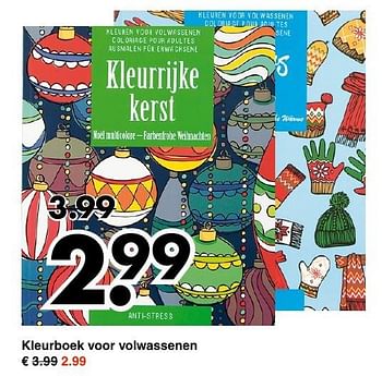 Aanbiedingen Kleurboek voor volwassenen - Huismerk - Wibra - Geldig van 03/10/2016 tot 15/10/2016 bij Wibra