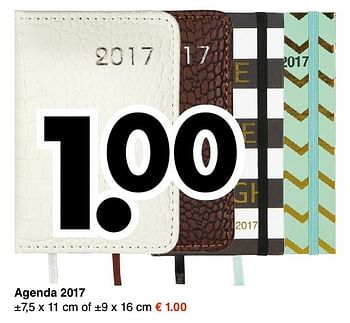 Aanbiedingen Agenda 2017 - Huismerk - Wibra - Geldig van 03/10/2016 tot 15/10/2016 bij Wibra