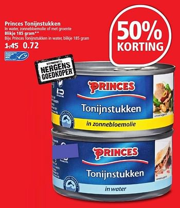 Aanbiedingen Princes tonijnstukken in water - Princes - Geldig van 09/10/2016 tot 15/10/2016 bij Plus