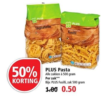 Aanbiedingen Plus fusilli - Huismerk - Plus - Geldig van 09/10/2016 tot 15/10/2016 bij Plus