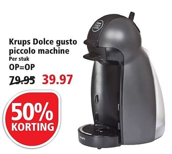 Aanbiedingen Krups dolce gusto piccolo machine - Krups - Geldig van 09/10/2016 tot 15/10/2016 bij Plus