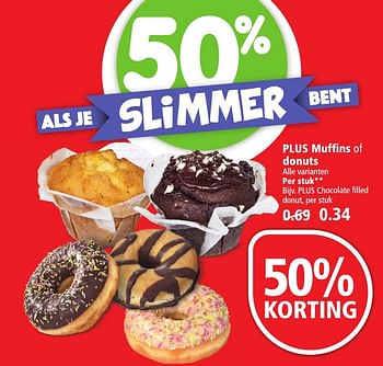 Aanbiedingen Plus chocolate filled donut - Huismerk - Plus - Geldig van 09/10/2016 tot 15/10/2016 bij Plus