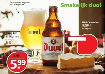 Aanbiedingen Duvel bier - Duvel - Geldig van 09/10/2016 tot 15/10/2016 bij Plus