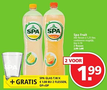 Aanbiedingen Spa fruit - Spa - Geldig van 09/10/2016 tot 15/10/2016 bij Plus