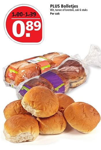 Aanbiedingen Plus bolletjes - Huismerk - Plus - Geldig van 09/10/2016 tot 15/10/2016 bij Plus