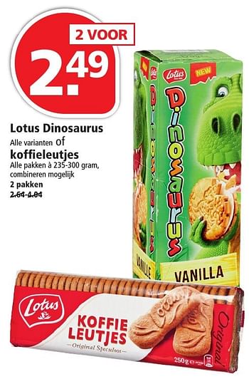 Aanbiedingen Lotus dinosaurus of koffieleutjes - Lotus Nalys - Geldig van 09/10/2016 tot 15/10/2016 bij Plus