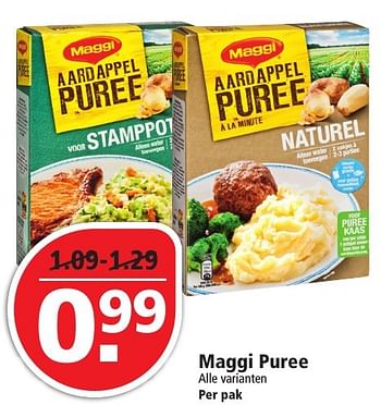 Aanbiedingen Maggi puree - MAGGI - Geldig van 09/10/2016 tot 15/10/2016 bij Plus