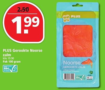 Aanbiedingen Plus gerookte noorse zalm - Huismerk - Plus - Geldig van 09/10/2016 tot 15/10/2016 bij Plus