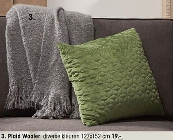 Aanbiedingen Plaid wooler - Huismerk - Kwantum - Geldig van 03/10/2016 tot 16/10/2016 bij Kwantum