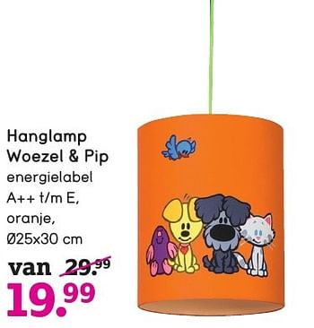Aanbiedingen Hanglamp woezel + pip - Woezel en Pip - Geldig van 03/10/2016 tot 16/10/2016 bij Leen Bakker